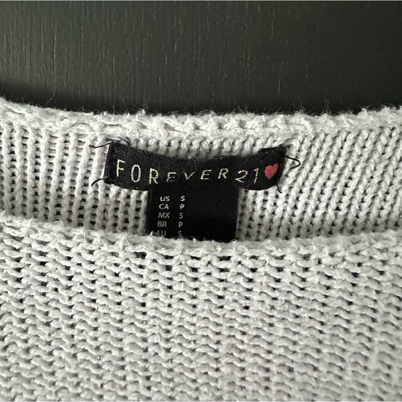 Forever21 Knit Grey Sweater - Size Small - Picture 5 of 6